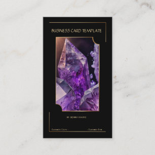 Carte de visite de bijoux Gemstone Crystal Amethys
