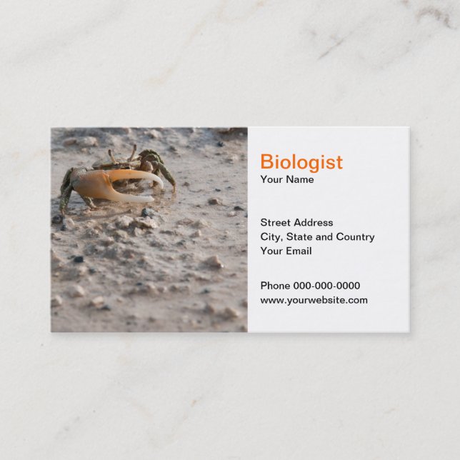 Carte de visite de biologiste (Devant)