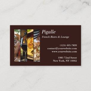 Carte de visite de bistrot français