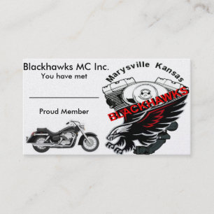 Carte de visite de Blackhawks MC