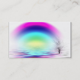 Carte De Visite De BLANC l'arc-en-ciel inondé, nom, l'adresse 1,