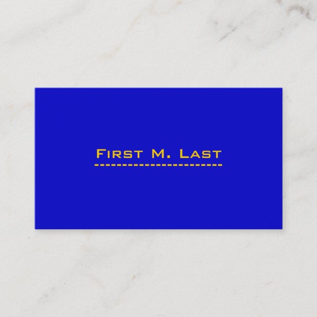 Carte de visite de bleu de Minimalistic (Devant)