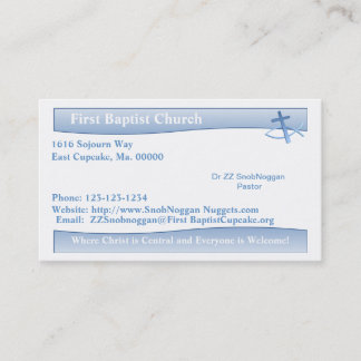 Carte de visite de bleu de simplicité