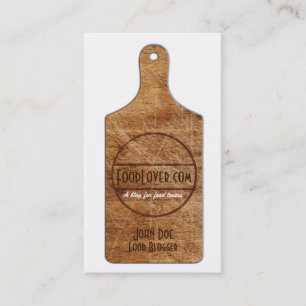 Carte de visite de blog de nourriture