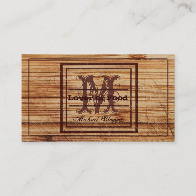 Carte de visite de Blogger de nourriture (Devant)