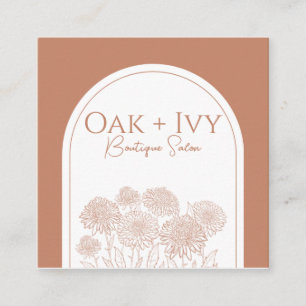 carte de visite de boho orange brûlé