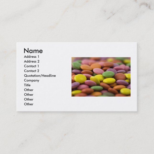 Carte de visite de bonbons (Devant)