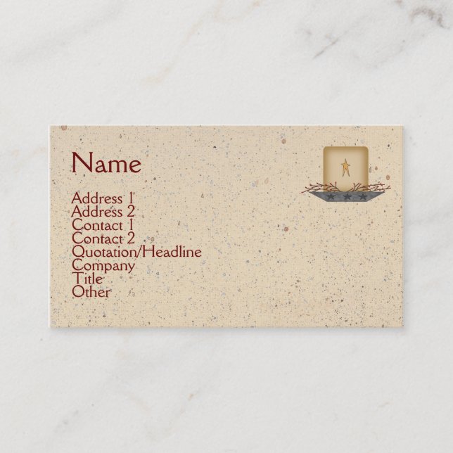 Carte de visite de bougies (Devant)