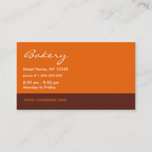 Carte de visite de boulangerie