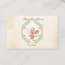 Carte de visite de boulangerie à l'aquarelle migno