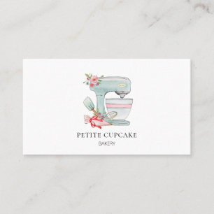 Carte de visite de boulangerie avec mélangeur à gâ