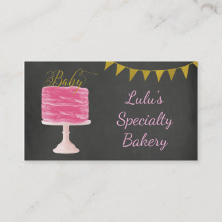 Carte de visite de boulangerie Chalkboard avec gât