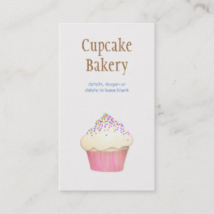 Carte de visite de boulangerie Cupcake