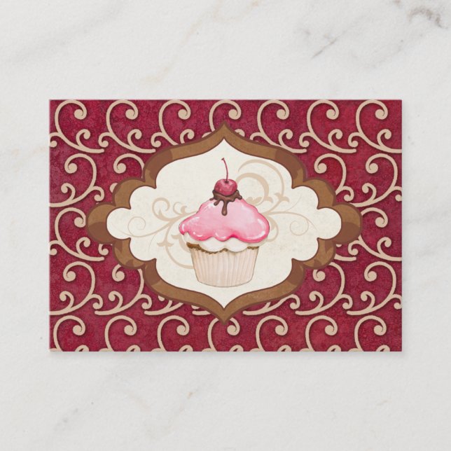 Carte de visite de boulangerie Cupcake - SRF (Devant)