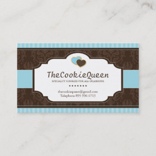 Carte de visite de boulangerie de biscuit