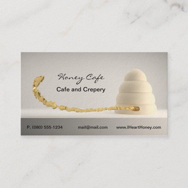 Carte de visite de boulangerie de café (Devant)