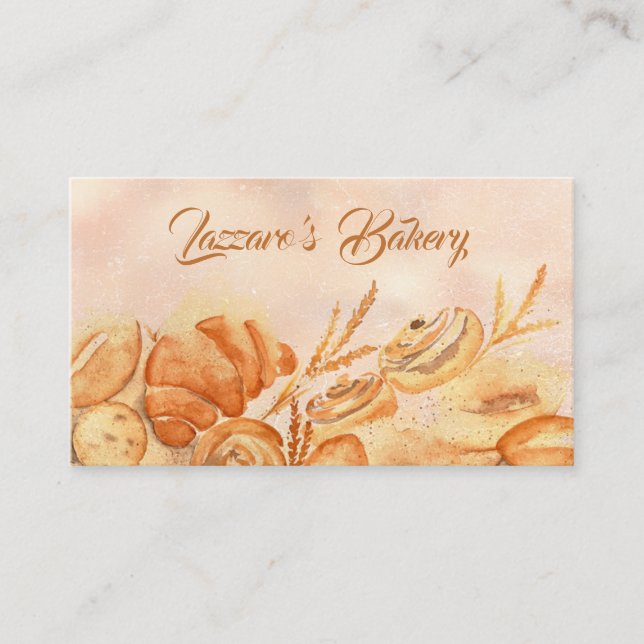 Carte de visite de boulangerie de pain (Devant)