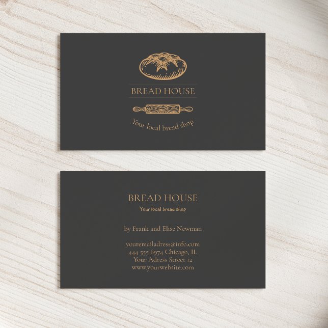 Carte de visite de boulangerie de pain (Créateur téléchargé)