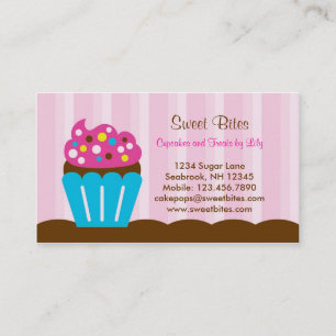 Carte de visite de boulangerie de petit gâteau