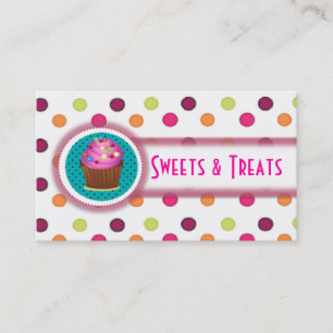 Carte de visite de boulangerie de petit gâteau