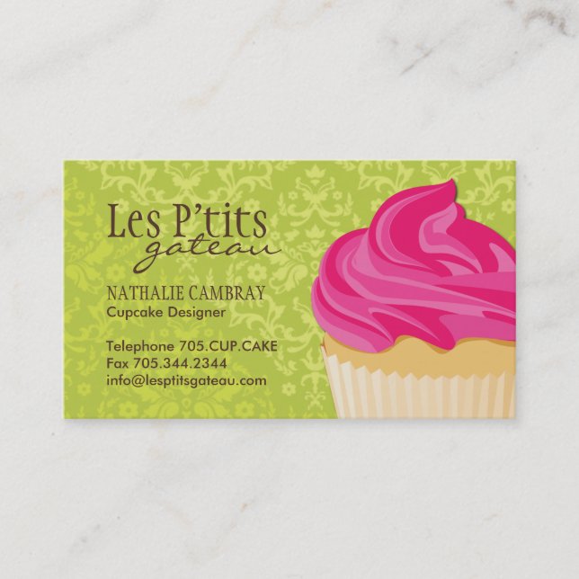 Carte de visite de boulangerie de petit gâteau (Devant)