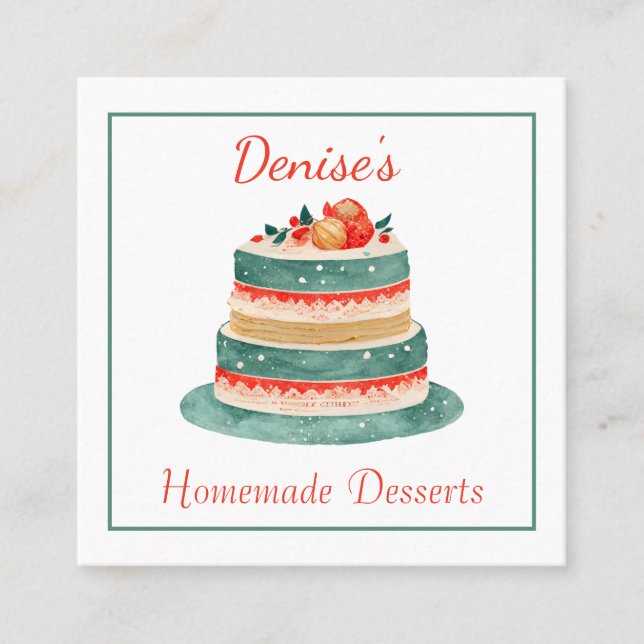Carte de visite de boulangerie décorée (Devant)