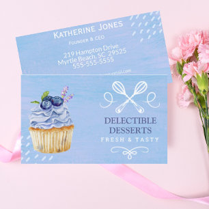 Carte de visite de boulangerie moderne Cupcake Gra