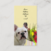 Carte de visite de bouledogue français