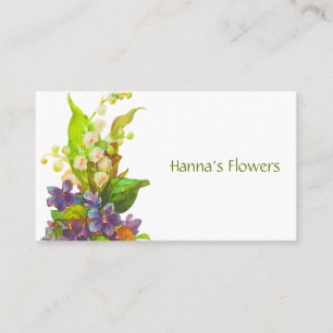 Carte de visite de bouquet de fleurs