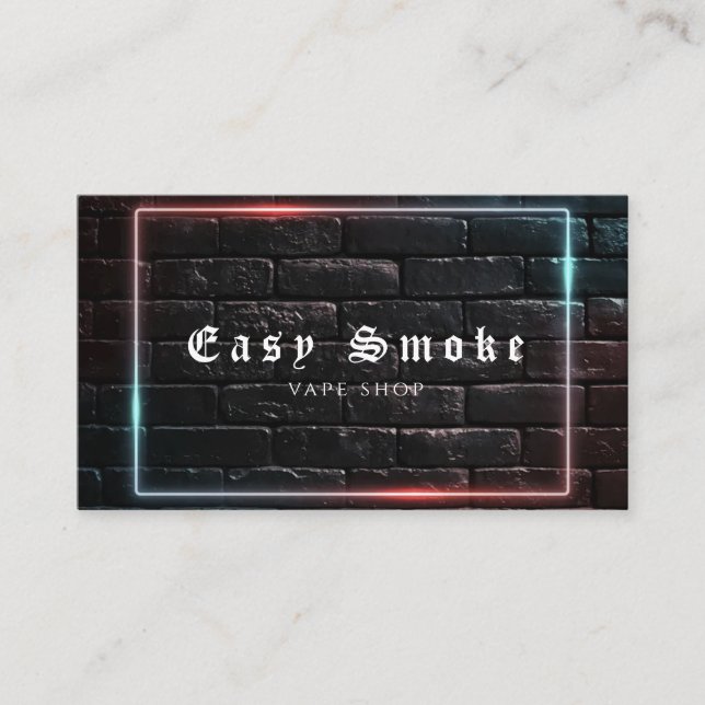 Carte de visite de boutique Black Vape (Devant)