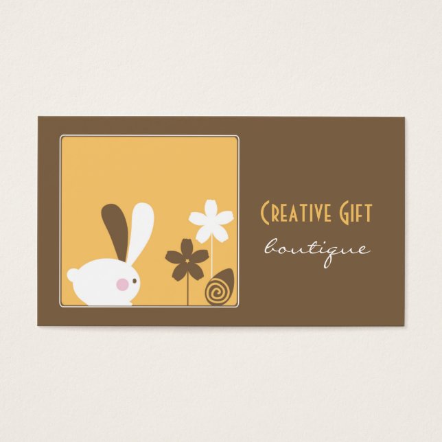 Carte de visite de boutique cadeaux créatifs (Devant)