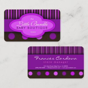 Carte de visite de boutique de bébé de magasin d