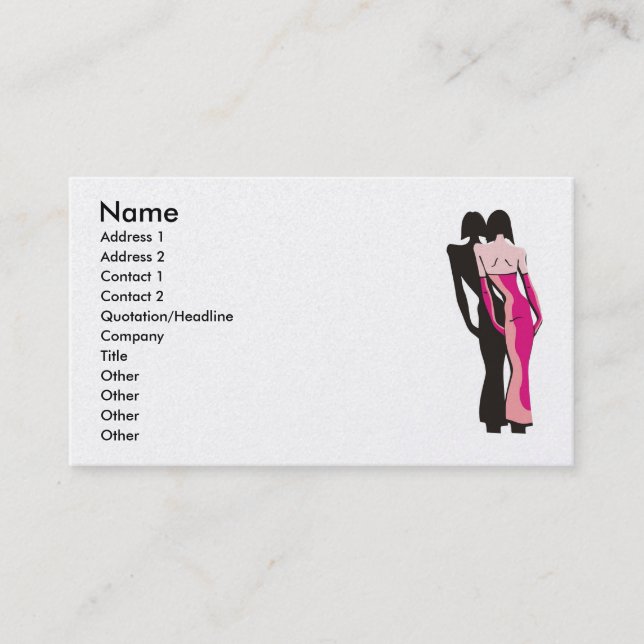 Carte de visite de boutique de mode (Devant)