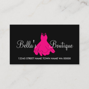 Carte de visite de boutique de vêtements