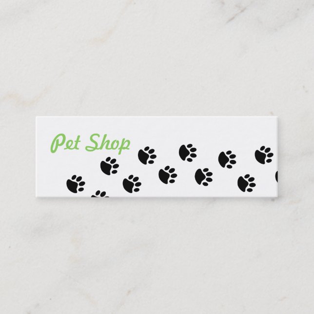 Carte de visite de boutique pour animaux (Devant)