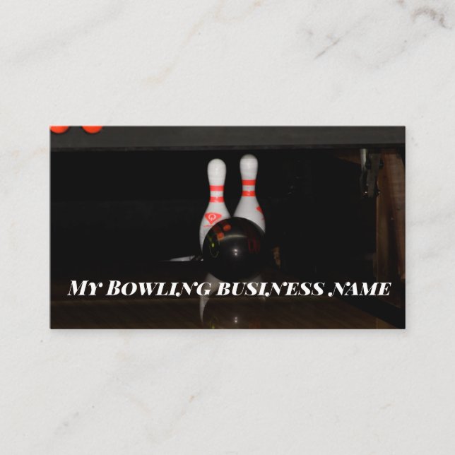 Carte de visite de bowling (Devant)