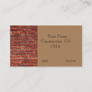 Carte de visite de Brick Construction Company
