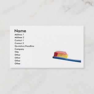 Carte de visite de brosse à dents