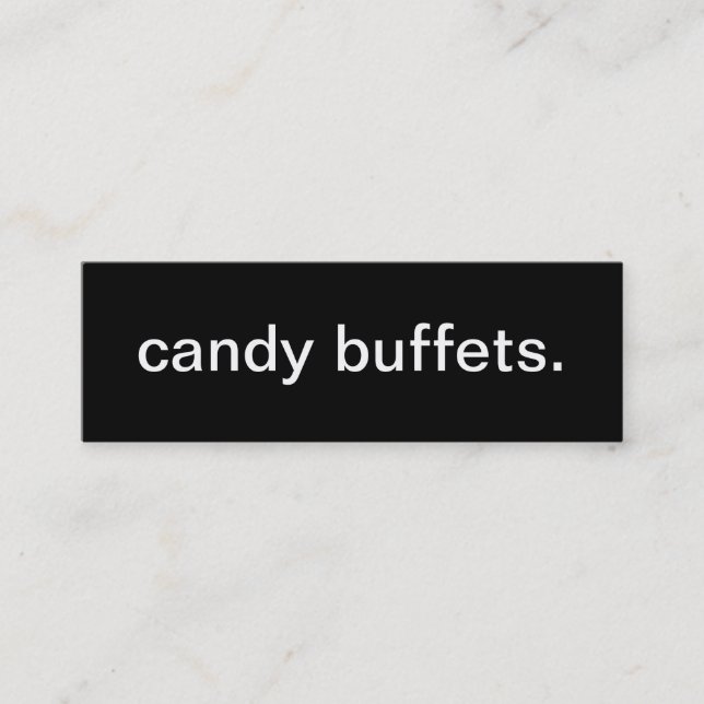 Carte de visite de buffet de sucrerie (Devant)