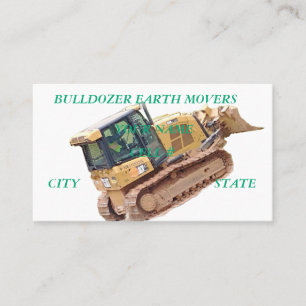Carte de visite de bulldozer de déplacement de ter