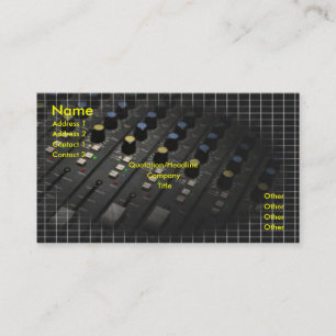 Carte de visite de bureau de mixage