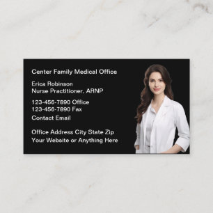 Carte de visite de bureau Médicale avec portrait