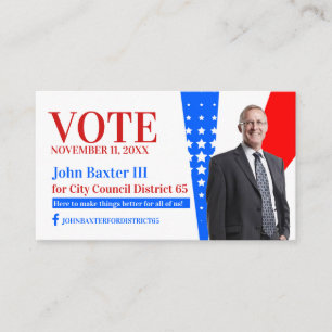 Carte de visite de bureau politique