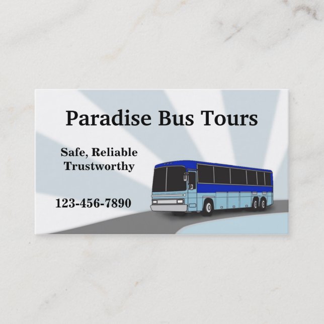Carte de visite de bus Charte (Devant)