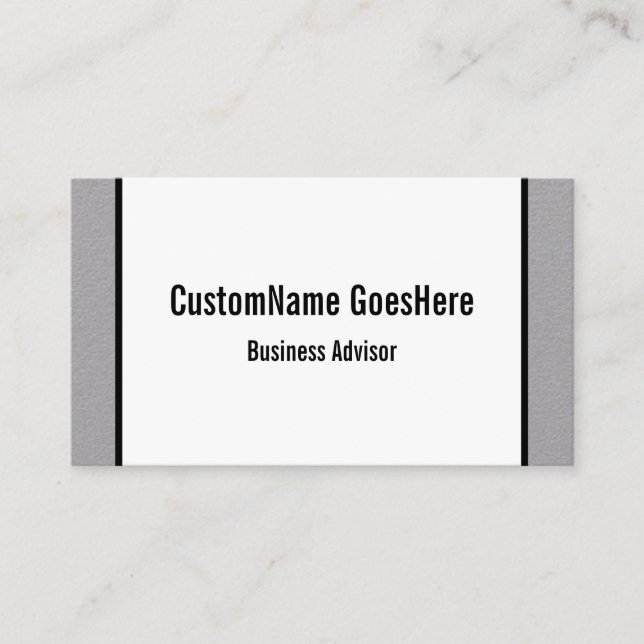 Carte de visite de Business Advisor à clé basse (Devant)