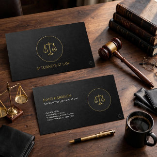 Carte de visite de cabinet d'avocats élégante en n