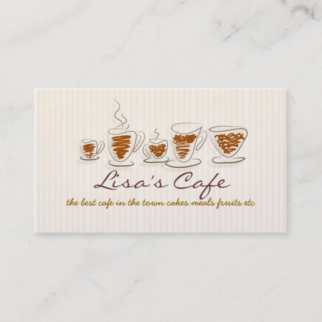 carte de visite de café (Devant)