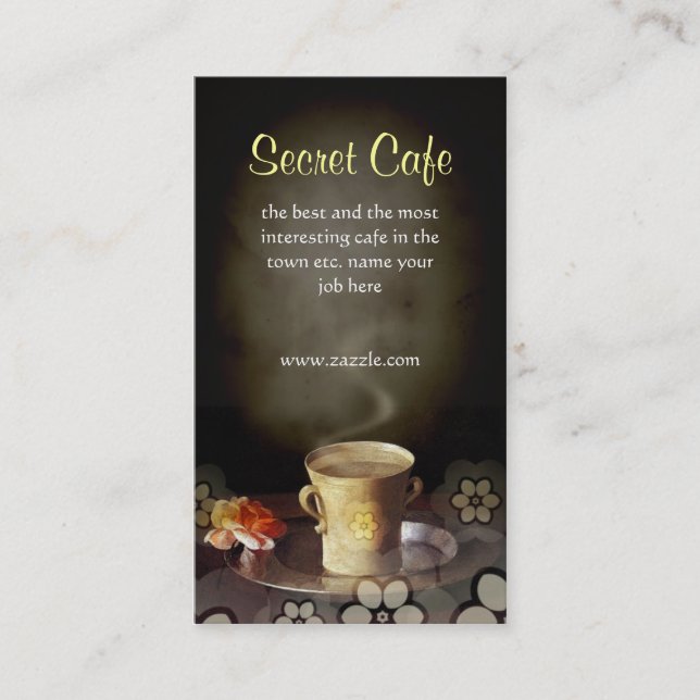 carte de visite de café (Devant)