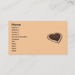 Carte de visite de café