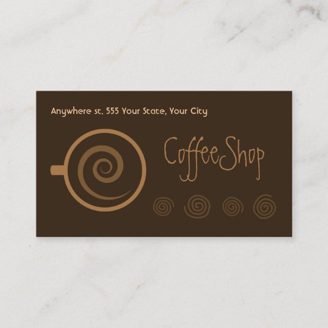 Carte de visite de café (Devant)